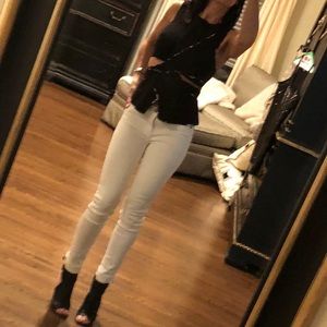 Bcbg reverse trim cut out blouse